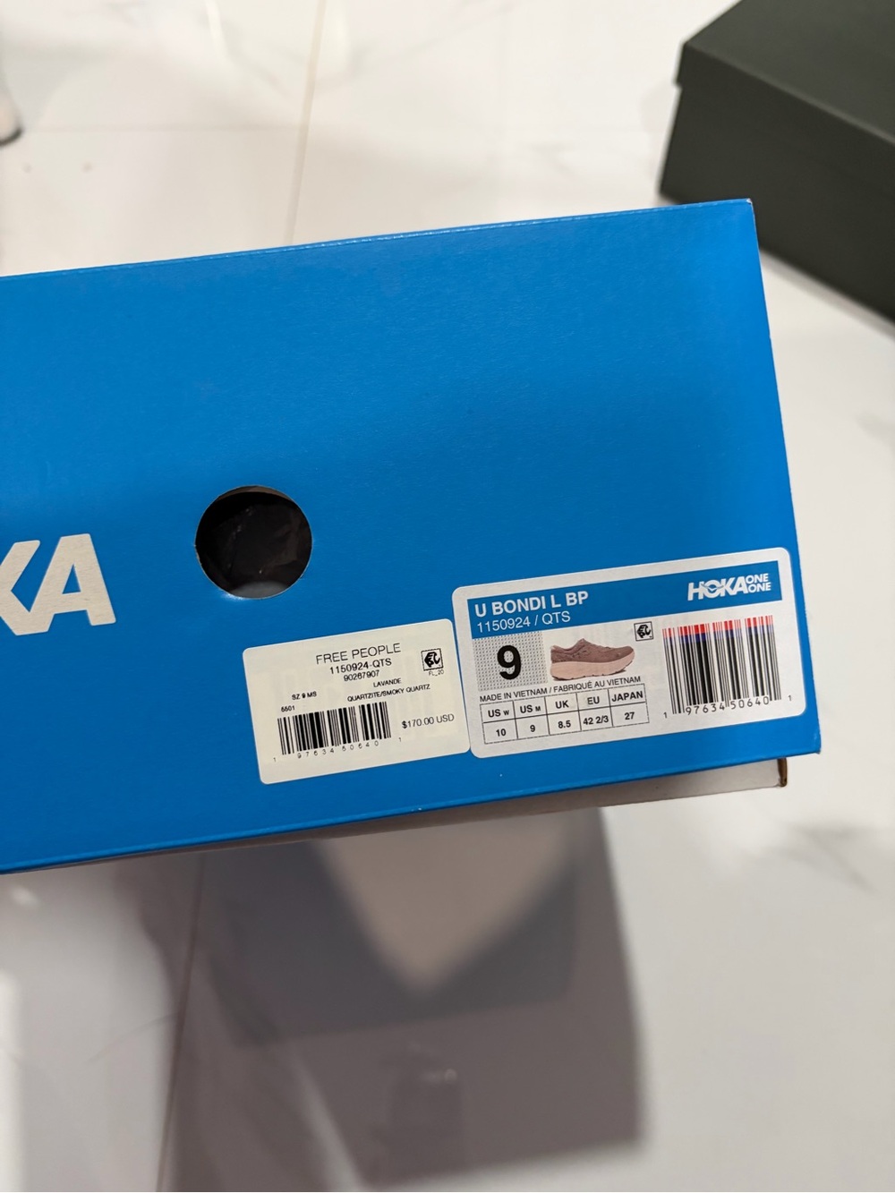 🩷 HOKA x Free People Bondi B3LS (Lavender/Smoky Quartz) Size 10 - Picture 3 of 3